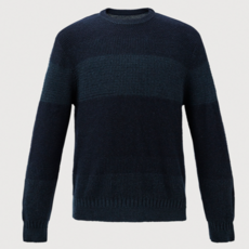 트레몰로 남성용 투톤 믹스 라운드 니트 BR4F855156