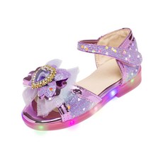 LA STELLA 女童粉紅色LED公主鞋