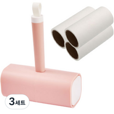 JPO 方形盒除塵膠帶清潔劑粉紅色 + 補充裝 3p, 3組