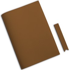 Soymix Lovesome 皮革書套 L + 書籤隨機發貨, 駝棕色, 1套