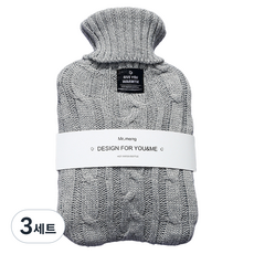 포켓마스터 찜질팩 보온 물주머니 그레이 1L, 3개