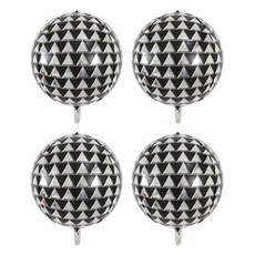 타이탄 프리미엄 생일 파티 미러볼 풍선 22인치, 트라이앵글 디스코 4D 볼, 4개