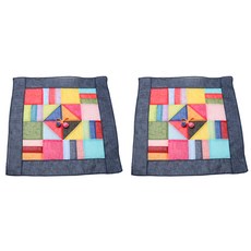Hayul's Workshop 高檔亞麻布、傳統韓服、方形桌布、海軍藍, 2個