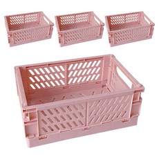 DG생활 파스텔 폴딩 박스 중형 DG-05, 핑크, 4개