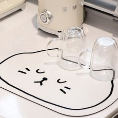 cofv 珪藻土餐具瀝水墊 L, 瞌睡貓