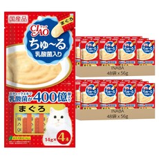 INABA CIAO 啾嚕 肉泥, 鮪魚 乳酸菌配方, 56g, 96袋