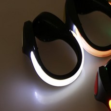 타미나요 야간 러닝 신발 LED 클립, 화이트, 2개