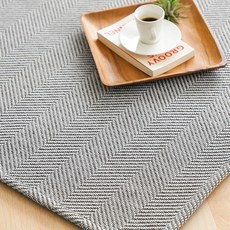 스칸디앤홈 먼지없는 쉐브론 사이잘룩 러그 워셔블 거실 카페트