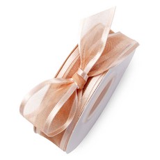 indi.k 歐根紗緞帶 25mm, 1個, 米色, 22m