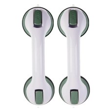 吸盤式浴室安全扶手, 2個, 白色