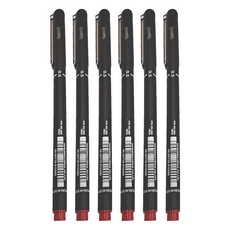 Uni 三菱 代用針筆 PIN05-200, 紅色, 6支