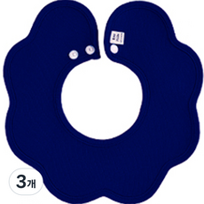 透氣網眼可捲式圍兜, 3個, b-10 深海軍藍, 1入