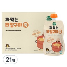 룰루맘 짜먹는 리얼구마죽, 고구마맛, 21개, 100g