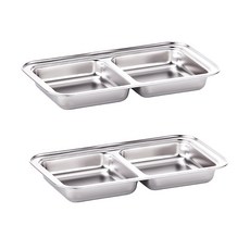 STENLOCK 史丹利 韓國製造孩童用不鏽鋼分隔餐盤 2號 2入組, 單色, 單品