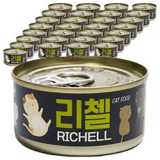 테비토퍼 고양이 리첼 캔 80g, 타우린, 96개