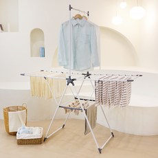 코멧 양날개 플러스 건조대, 화이트 + 그레이