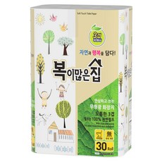 Bokimanheunjip 3層紙漿衛生紙 30m, 1套, 30捲