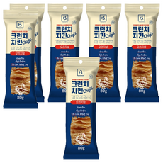 브리더랩 강아지 크런치 치킨 칩 오리지널, 닭고기, 80g, 6개