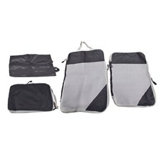 旅行壓縮袋 牛津布材質 ..., 4件, 1組, 小衣物袋32 x 21.5 x 3cm + 中衣物袋36.5 x 27.5 x 4cm + 大衣物袋40 x 30.5 x 6cm + 鞋袋39.5 x 22.8 x 11.5cm