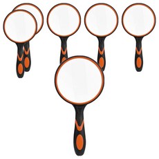 Bakojel 手柄放大鏡 直徑 100mm, 橘色, 6個