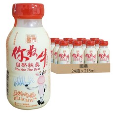 國農 果汁牛乳, 215ml, 24瓶