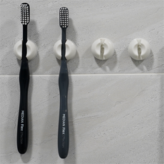 브로픽 무타공 흡착식 칫솔 혀클리너 걸이, 4개