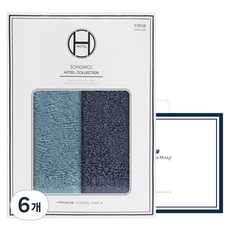 Songwol 松月 Clean素色洗臉毛巾 150g 30支棉紗 購物袋, 隨機出貨, 6個