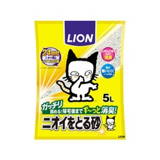 LION 獅王 除臭貓砂 台灣公司貨 超凝結除臭貓砂, 無香味, 5L, 1包
