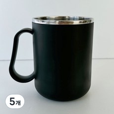 YoGoMoJi 兒童款304不鏽鋼刷牙杯, 黑色, 5個
