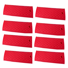 廚房用具平底鍋矽膠防燙手柄 1, 8個, 紅色