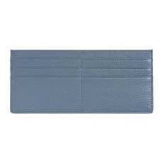 真皮頭層牛皮女士極薄長夾 6卡位 65g, 19.8 x 8 x 0.5cm, 牛仔藍