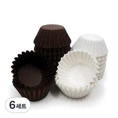 베스톰 SL초콜릿 유산지컵, 초코 + 화이트, 6세트