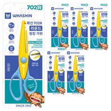 WHASHIN 702R 圓頭花邊剪刀, 混合顏色, 6個