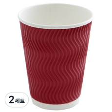 三層隔熱波浪紙杯 葡萄酒 360ml, 50入, 2套