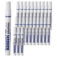 문화연필 유성 페인트 마카펜 청색, 1색, 24개입