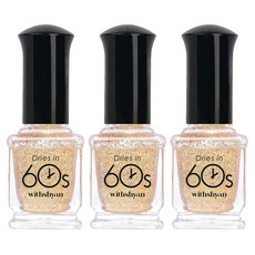 위드샨 60초 매니큐어, M122샤이닝골드, 9ml, 3개