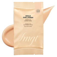 THE FACE SHOP 菲詩小舖 FMGT黃金膠原蛋白安瓶粉餅補充蕊 15g, 1個, 203 Natural Beige