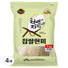 천년지기 국내산 찹쌀현미, 1kg, 4개