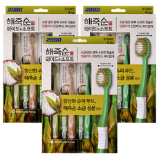 2080 海竹筍含鹽寬版&柔軟超細毛牙刷, 4入, 3個