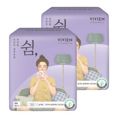 VIVIEN 棉質蝶翼型衛生棉, 18片, 2包, 中型(24cm)
