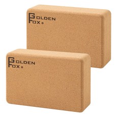 GOLDEN Fox 軟木瑜珈磚, 天然木色, 2個