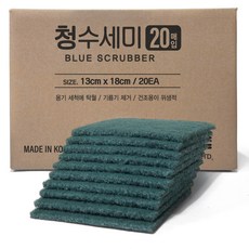 키친아트 국산 청 수세미, 1개, 20개입