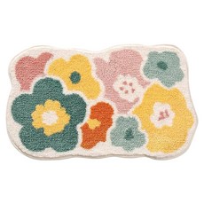 半島良品 仿羊絨吸水防滑地墊, 繽紛花語