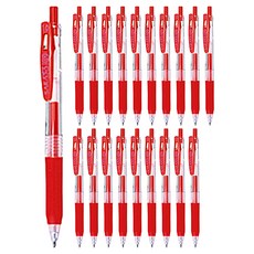 Zebra Sarasa Clip 圓珠筆 1.0mm, 紅色, 20個