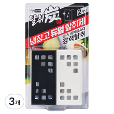 탈취탄 냉장고 듀얼 탈취제 2p, 55g, 3개
