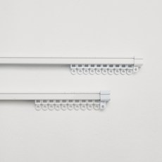 CasaFirends 低噪音電著窗簾軌道, 白色