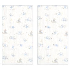 奇哥 比得兔天絲三層紗布澡巾 沐浴巾/拍嗝巾/紗布巾/口水巾 2條, 星空