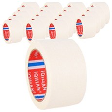 iQIHAN 彩色遮蔽膠帶 白色 50 mm x 20 m, 20個