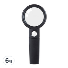 스탠다드리빙 휴대용 손잡이 미니 돋보기, 6개