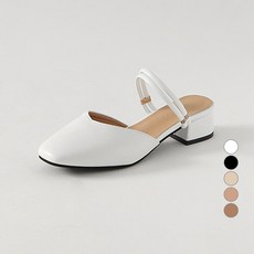 ChakanShoes 女款2Way雙綁帶粗跟涼拖鞋 SDLTS2b3011c1, 220, 白色